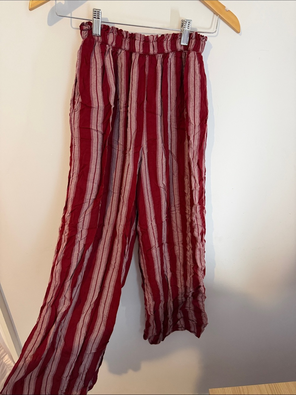 American Eagle Striped Wide-Leg Pants